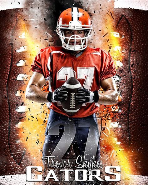 SPORTS POSTER PHOTO TEMPLATE - FOOTBALL INFERNO | Football photography, Football banner ...