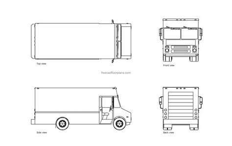 FedEx Express Step Van - Free CAD Drawings