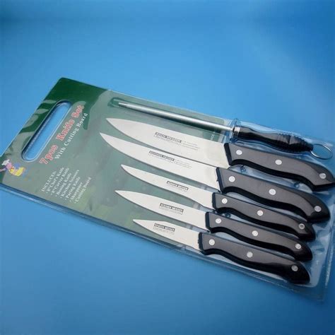 7pcs knife set with chopping board