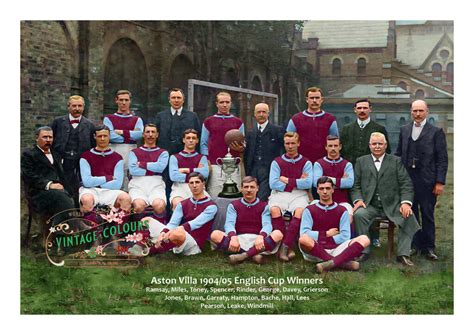 Aston Villa 1904/05 – FA Cup Winners – World Vintage Colours