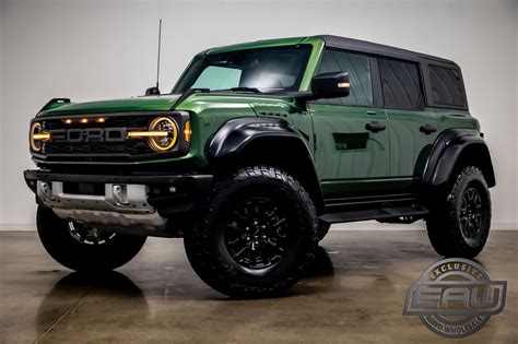 2022 Ford Bronco Raptor 49 Miles Eruption Green Metallic Convertible ...