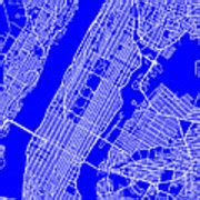 New York City Map Streets Art Print Photograph by Keith Webber Jr