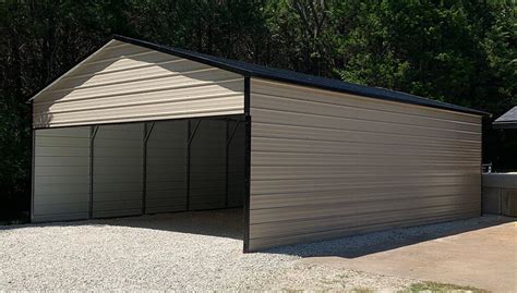 24x30 Boxed Eave Roof Carport - Alan's Factory Outlet