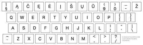 Lithuanian Keyboard Stickers | Keyshorts