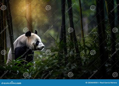 Cute and Adorable Giant Panda in a Bamboo Forest. Amazing Wildlife ...