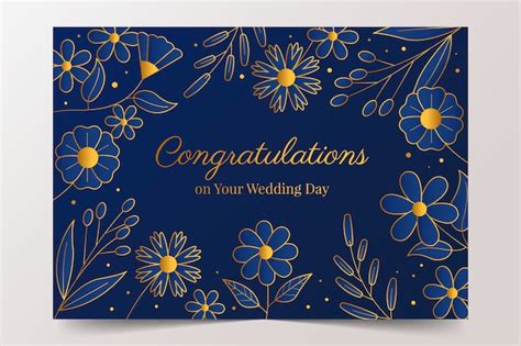 Free Vector | Gradient wedding congratulations card