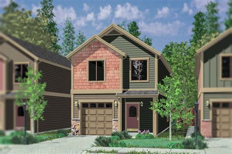 Compact Townhouse - 8133LB | Architectural Designs - House Plans