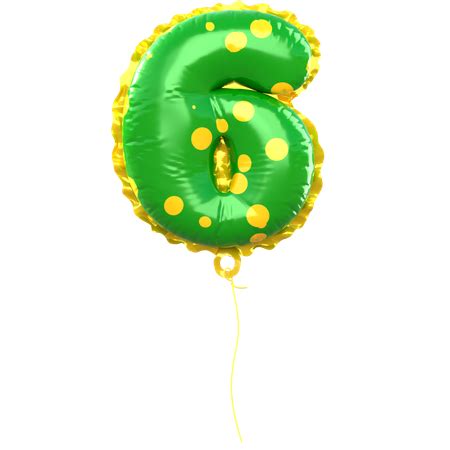 3,646 Number 6 Balloon 3D Illustrations - Free in PNG, BLEND, FBX, glTF | IconScout