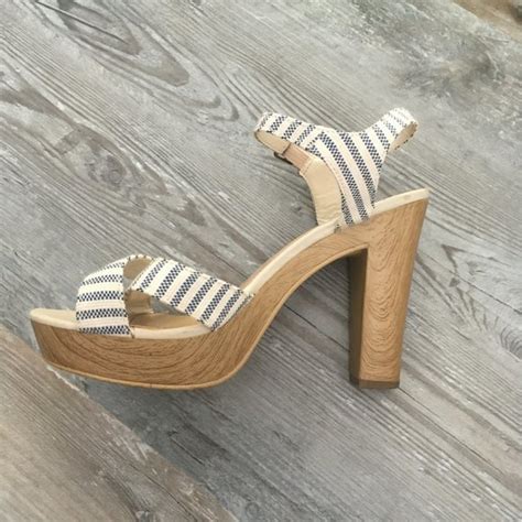 Foschini | Shoes | Cream And Blue Sandals With 45 Inch Heels From ...