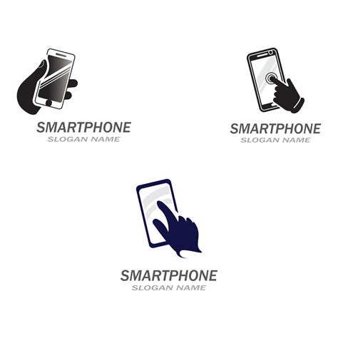 Hand touch smartphone icon on white background for your design, logo, application 4589551 Vector ...