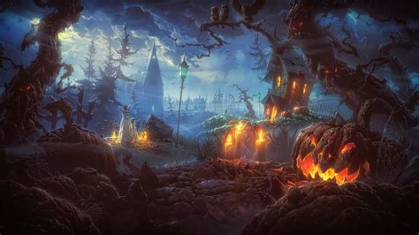 digital art, Photoshop, night, spooky, Halloween, Terror, screenshot ...