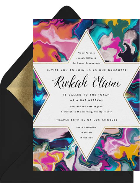 Bat Mitzvah Invitations: Etiquette, Wording, and Guest Lists - STATIONERS