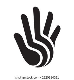 Black Hand Vector Logo Design Icon Stock Vector (Royalty Free ...