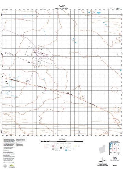 Buy 3662-1 Game Topographic Map by Landgate (2015) – The Chart & Map Shop