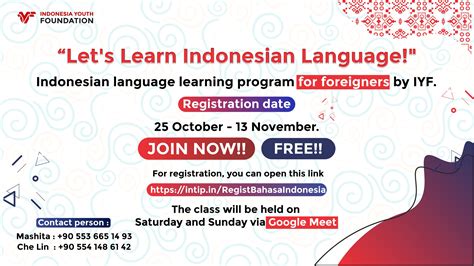 Indonesian Language Learning Program by IYF - Indonesia Youth Foundation