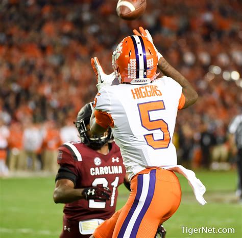 Clemson Football Photo of Tee Higgins and South Carolina - TigerNet