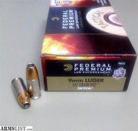 ARMSLIST - For Sale: Federal Premium 9mm 147 grain HST