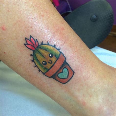 Cutest cactus! | Cactus tattoo, Tattoos, Succulent tattoo