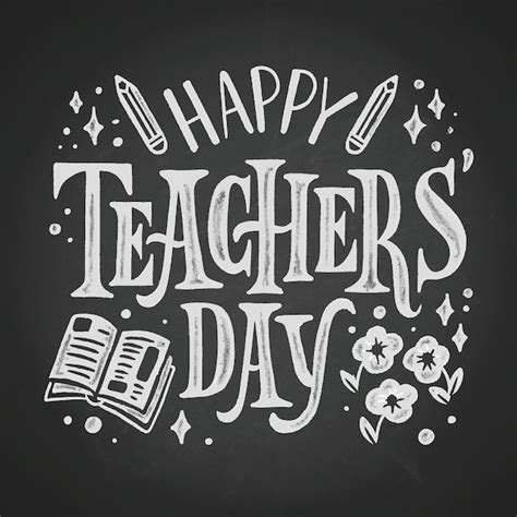 Free Vector | Happy teachers day lettering