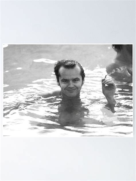 "Jack Nicholson, Smoking in Pool, Retro Black and White Photograph ...