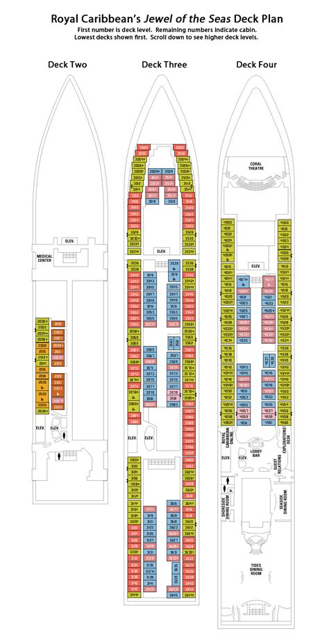 Jewel of the Seas Deck Plan - Fun & Fitness Travel Club