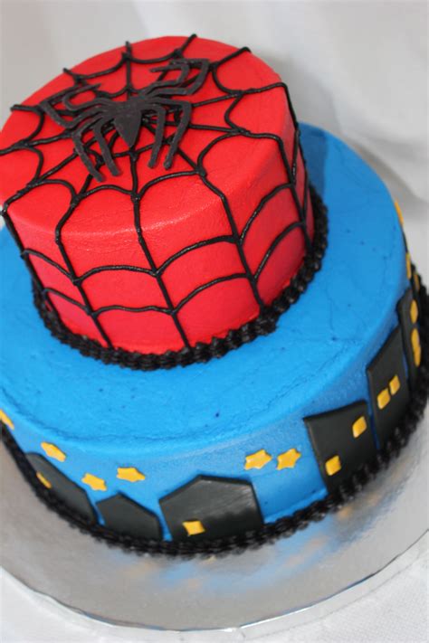 Spiderman cake made from buttercream with fondant and chocolate accents - by Cake Occasion ...