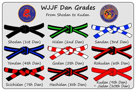 WJJF order of belts – Dragon Spirit Ju-Jitsu