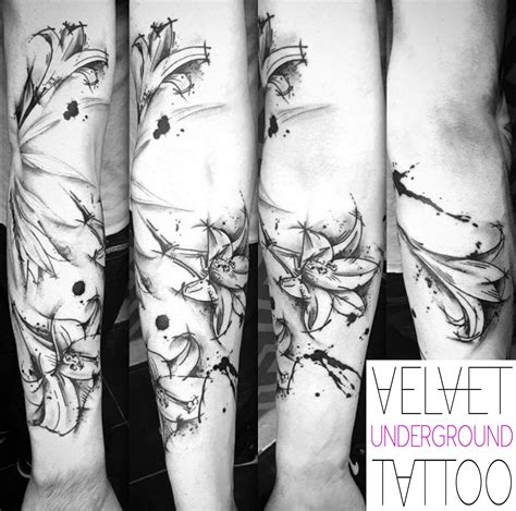 Easter Lily Sleeve Tattoo by Vivi Ink at Velvet Underground Tattoo ...