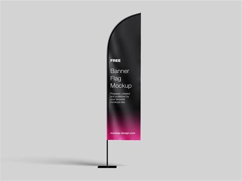 Free banner flag mockup - Mockups Design