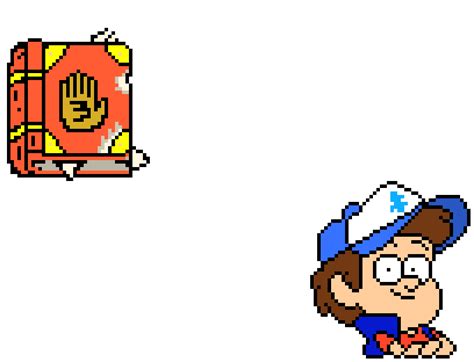 dipper and journal 3 pixel art gravity falls | Pixel Art Maker