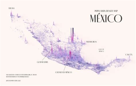 Population density map of México. by... - Maps on the Web