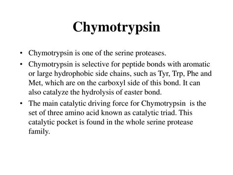 PPT - Chymotrypsin PowerPoint Presentation, free download - ID:477007