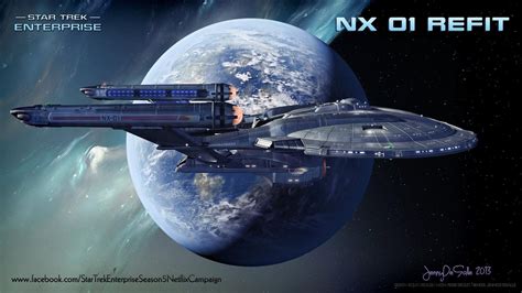 Stunning Beauty Shot of the NX-01 Refit from Star Trek: Enterprise Season 5