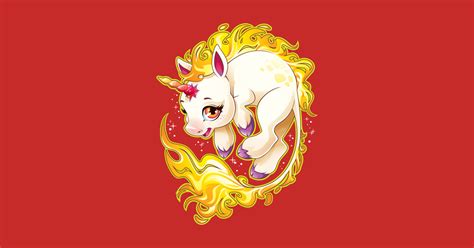 Fire Unicorn - Artsy - T-Shirt | TeePublic