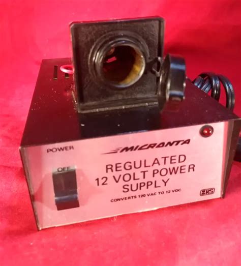 VINTAGE MICRONTA REGULATED 12 Volt Power Supply #22-124A 13.8VDC-2.5A Tested $24.99 - PicClick
