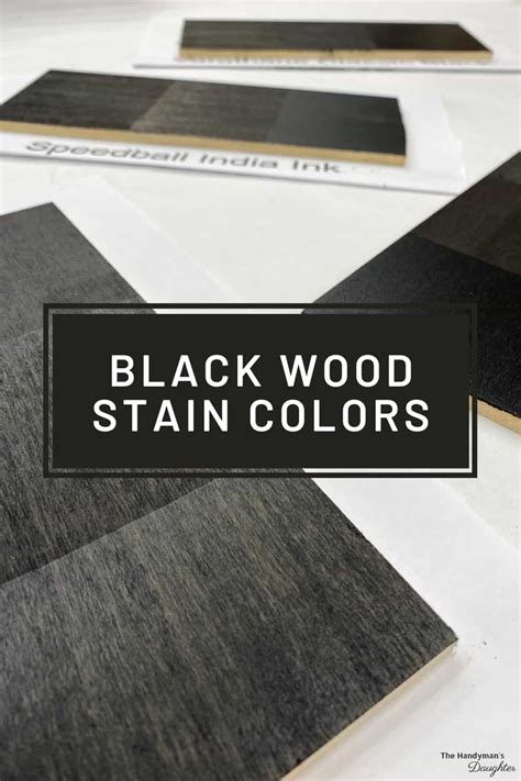 Black Wood Stain Color Comparison Test - The Handyman's Daughter