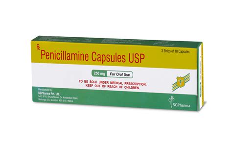 Penicillamine Capsules USP » SGPharma