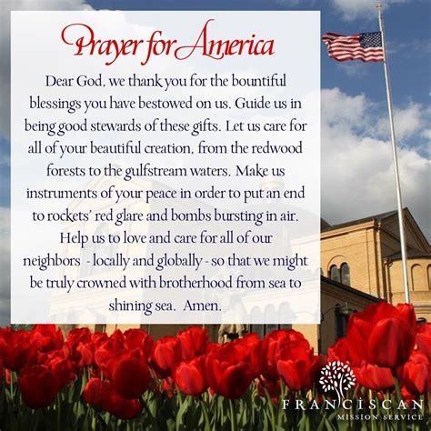 A Prayer for America | Franciscan Mission Service