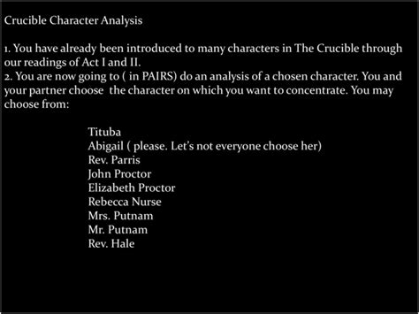 The Crucible Tituba Character Analysis