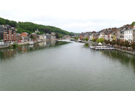 Meuse River at the Impressive Town of Dinant, Belgium Stock Image - Image of town, colorful ...