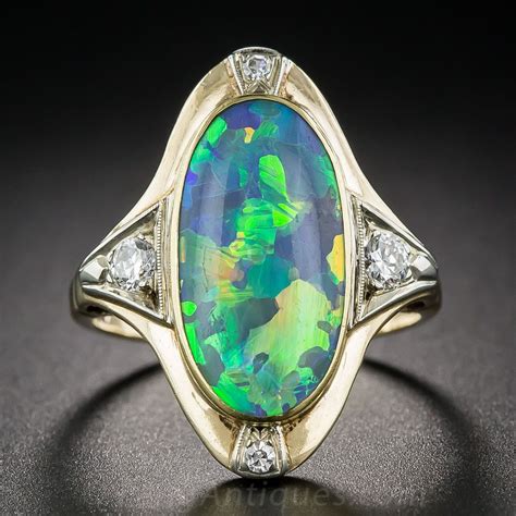 Vintage Opal and Diamond Ring. Dating back to the 1930s-40s, this ...