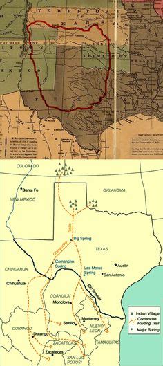 This is a map showing the Great Raid of 1840. It was the largest raid ever attempted by Comanche ...