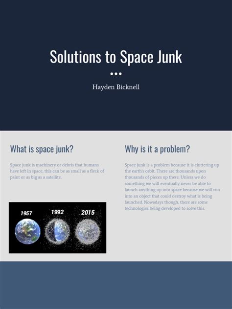 Solutions To Space Junk | PDF | Space Debris | Outer Space