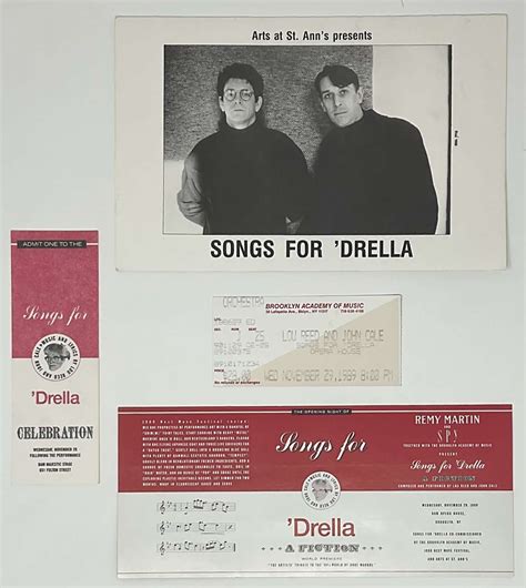 Lou Reed and John Cale – ‘Songs for ‘Drella’ St. Ann’s Premiere Program ...