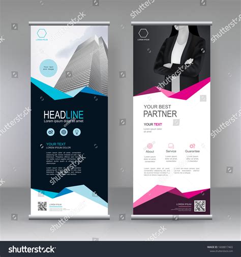 Vertical Banner Stand Template Design Stock Vector (Royalty Free ...