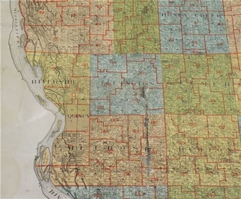 1921 Adams County Illinois Map Vintage Canvas Historical - Etsy UK