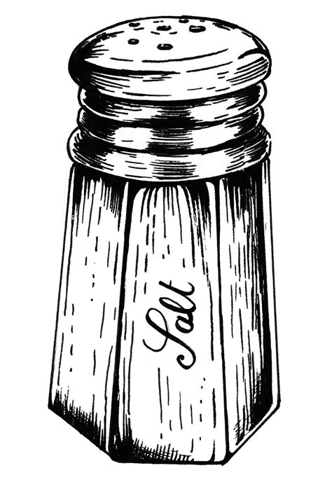 Hand drawn salt shaker - ID: 406661