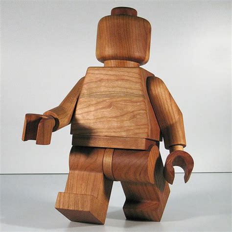 More Cows Than People Large Wooden Lego Man Sculpture – NoveltyStreet