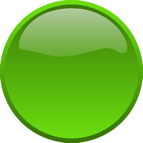 Circle Green Button · Free vector graphic on Pixabay