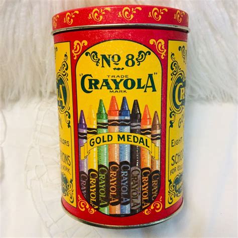 Vintage CRAYOLA CRAYON Tin Box Red Yellow Collectible 1903 | Etsy | Crayola crayons, Tin boxes ...